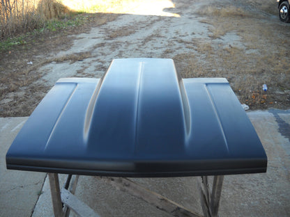 1982-1993 S-10 / S-15 Extended 4" Cowl Induction Pin-On Fiberglass Hood With Cowl Panel - Glasstek H1270 - view 2