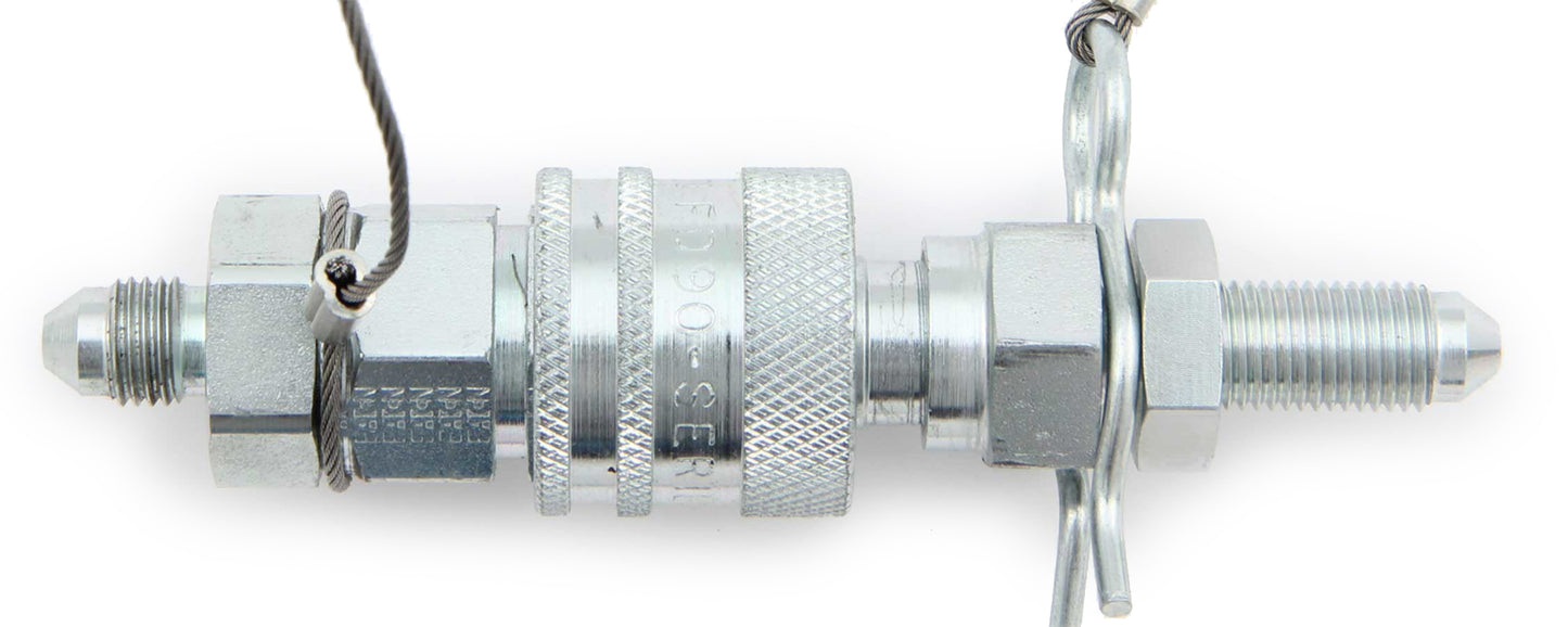 Aeroquip Fitting - Quick Disconnect - Both Halves to 3 AN Male - Steel - Zinc Plated - Kit