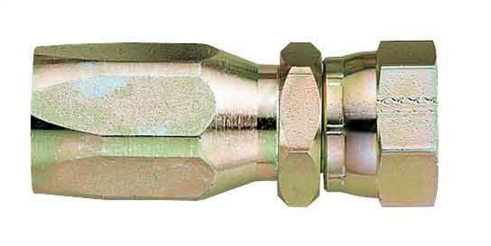 Aeroquip Fitting - Hose End - AQP High Pressure - Straight - 10 AN Hose to 7/8-14 in Female Swivel - Steel - Zinc