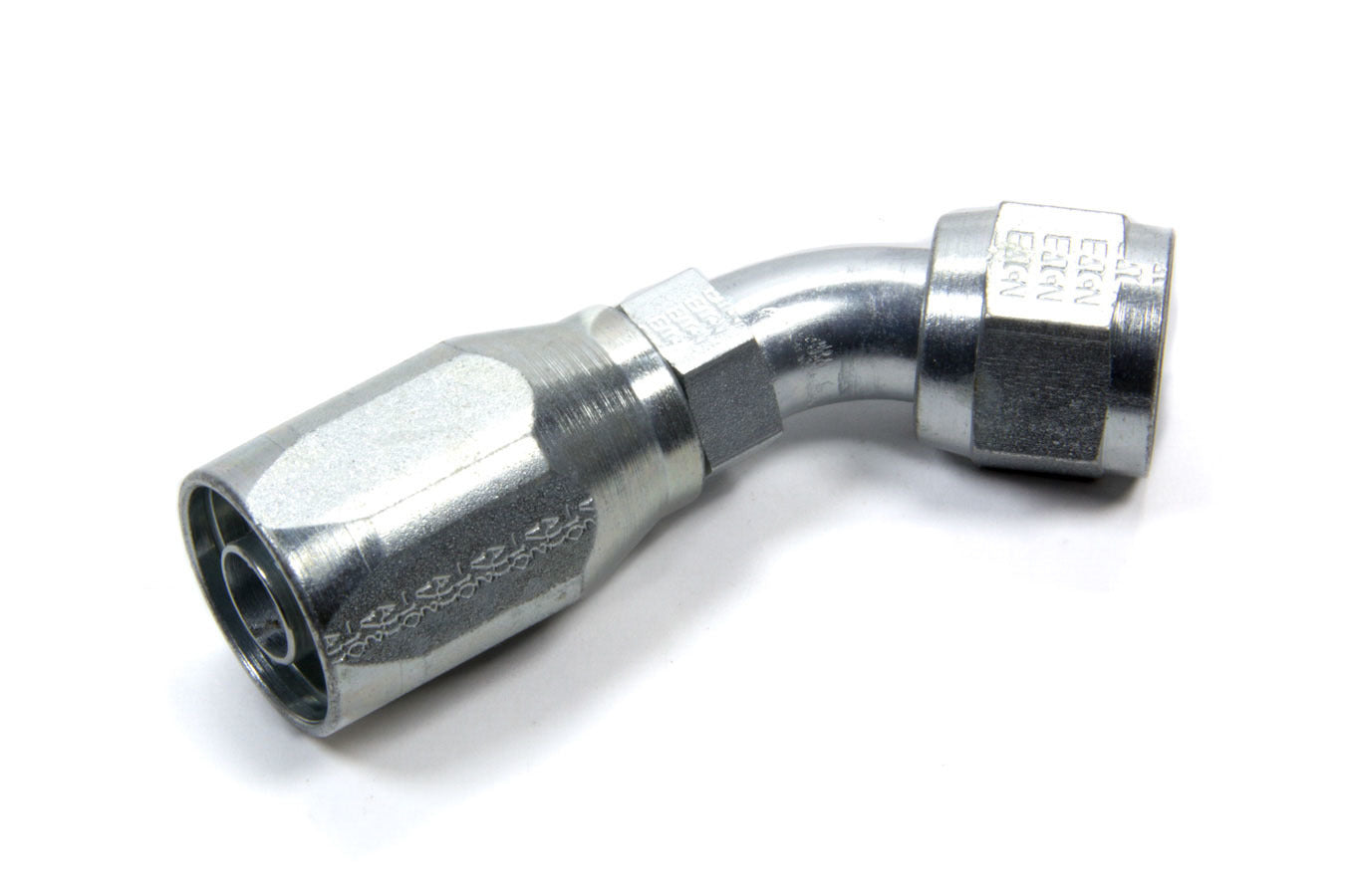 Aeroquip Fitting - Hose End - AQP High Pressure - 45 Degree - 10 AN Hose to 7/8-14 in Female - Steel - Zinc Plated -