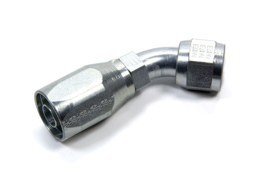 Aeroquip Fitting - Hose End - AQP High Pressure - 45 Degree - 10 AN Hose to 7/8-14 in Female - Steel - Zinc Plated -