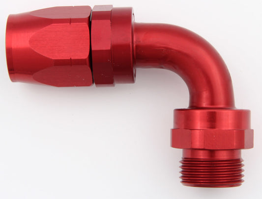 Aeroquip Fitting - Hose End - AQP/Startlite - 90 Degree - 12 AN Hose to 12 AN Male - Swivel - Aluminum - Red Anodized