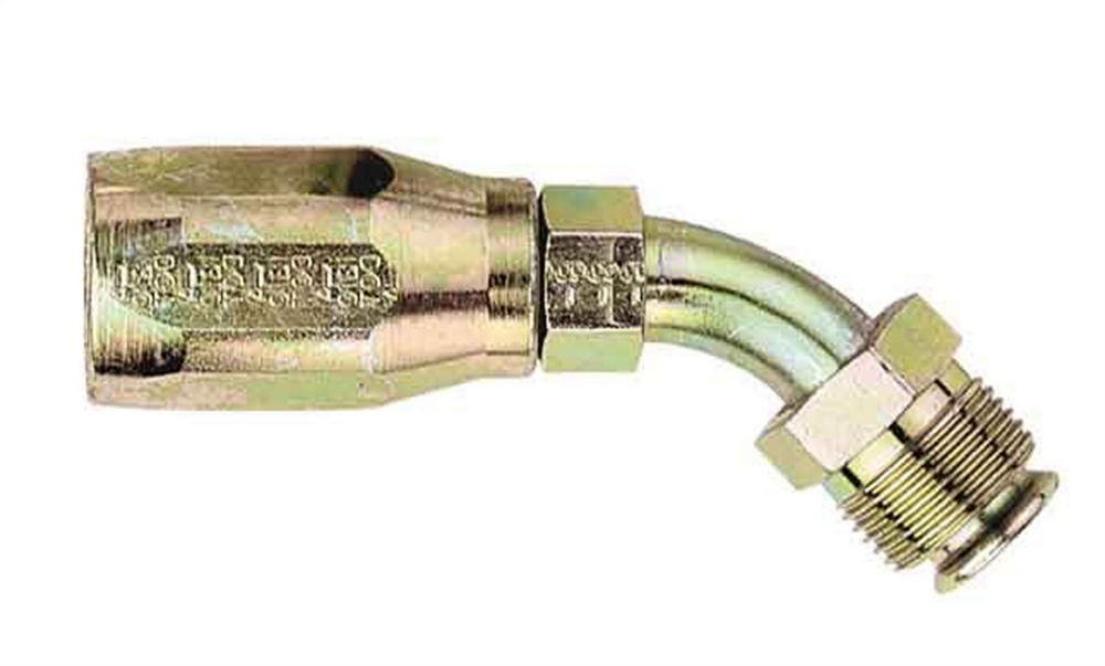 Aeroquip Fitting - Hose End - AQP High Pressure - 45 Degree - 6 AN Hose to 5/8-18 in Inverted Flare Male - Steel -