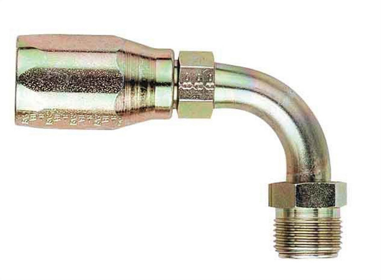 Aeroquip Fitting - Hose End - AQP High Pressure - 90 Degree - 6 AN Hose to 5/8-18 in Inverted Flare Male - Steel -