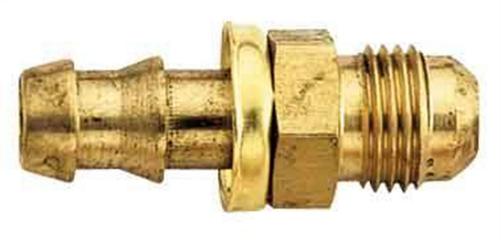 Aeroquip Fitting - Hose End - AQP Socketless - Straight - 6 AN Hose Barb to 6 AN Male - Brass - Each