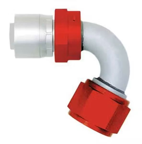 Aeroquip Fitting - Hose End - AQP/Startlite - 120 Degree - 12 AN Hose Crimp to 12 AN Female Swivel - Aluminum - Red /