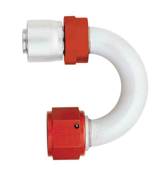 Aeroquip Fitting - Hose End - AQP/Startlite - 180 Degree - 12 AN Hose Crimp to 12 AN Female Swivel - Aluminum - Red /