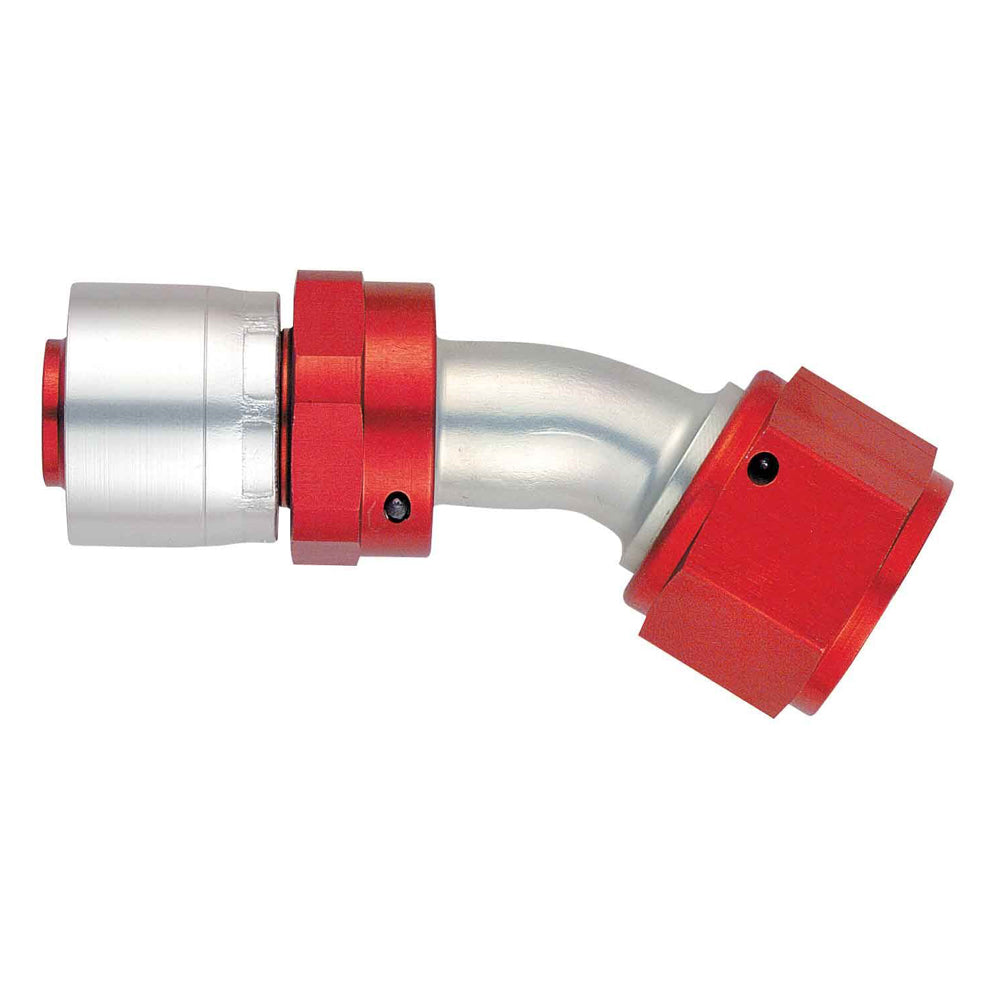 Aeroquip Fitting - Hose End - AQP/Startlite - 30 Degree - 10 AN Hose Crimp to 10 AN Female Swivel - Aluminum - Red /