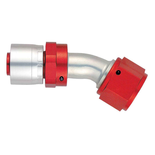 Aeroquip Fitting - Hose End - AQP/Startlite - 30 Degree - 10 AN Hose Crimp to 10 AN Female Swivel - Aluminum - Red /