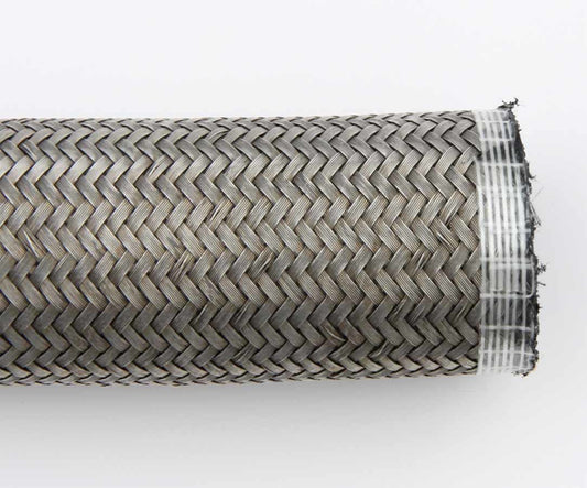 Aeroquip Hose - AQP Racing Hose - 4 AN - 6 ft - Braided Stainless / Rubber - Natural - Each