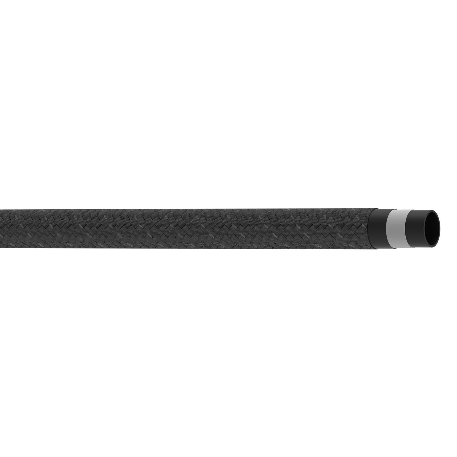 Aeroquip Hose - StreetLite Hose - 6 AN - 20 ft - Braided Fabric / Rubber - Black - Each