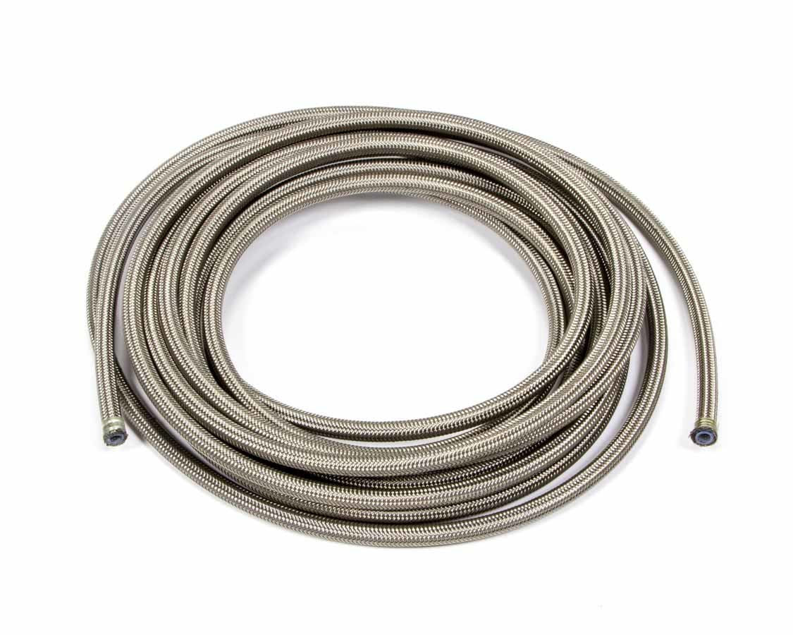 Aeroquip Hose - PTFE Racing Hose - 4 AN - 20 ft - Braided Stainless / PTFE - Natural - Each