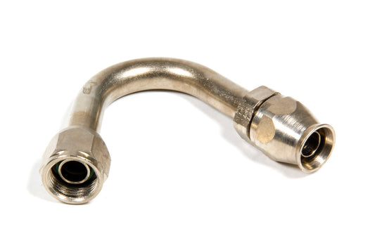 Aeroquip Fitting - Hose End - AC Refrigerant - 135 Degree - 8 AN Hose to 8 AN Female O-Ring - Steel - Nickel Plated -