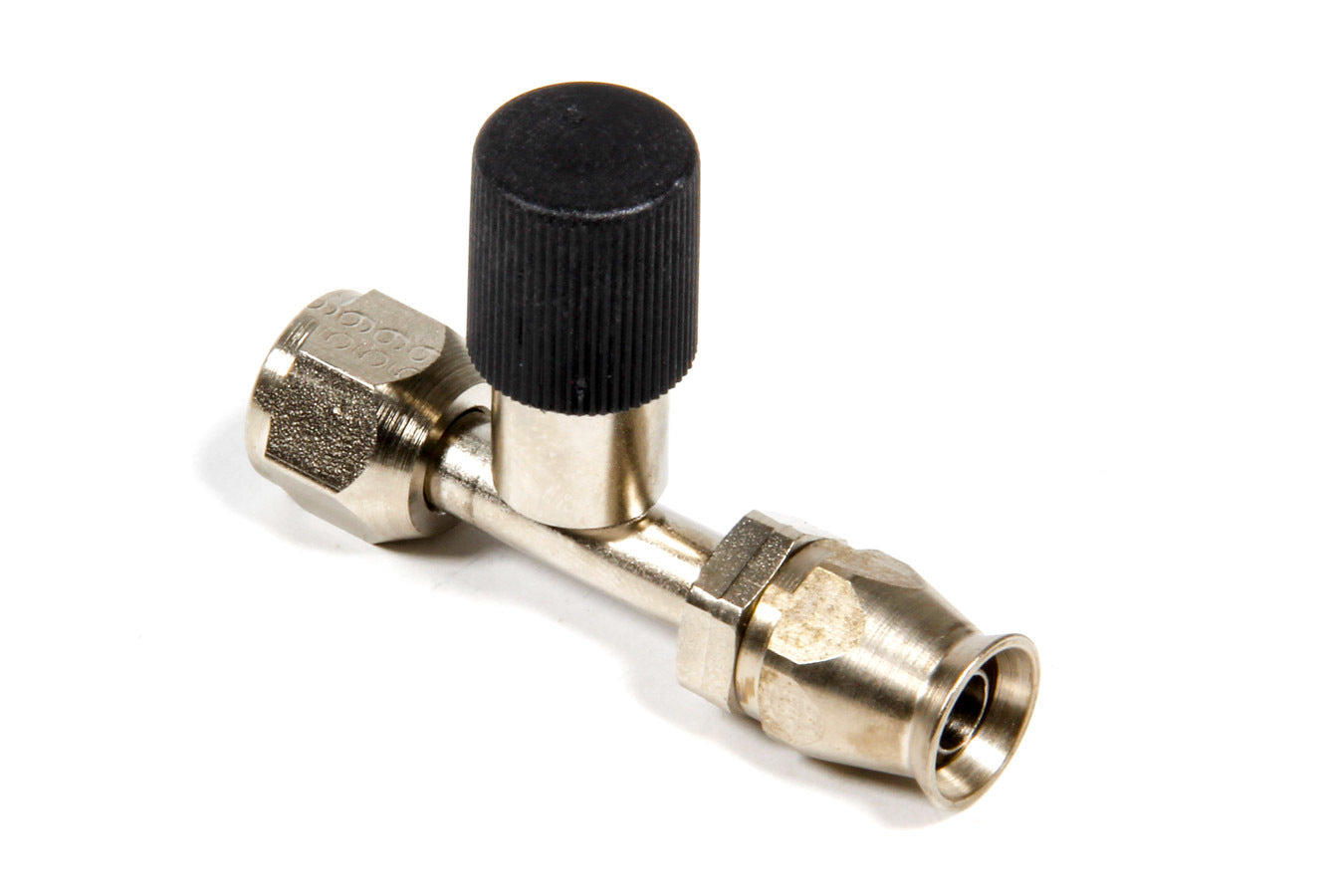 Aeroquip Fitting - Hose End - AC Refrigerant - Straight - 6 AN Hose to 6 AN Female O-Ring - Charge Port - Steel -