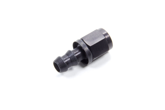 Aeroquip Fitting - Hose End - AQP Socketless - Straight - 6 AN Hose Barb to 6 AN Female - Aluminum - Black Anodized -