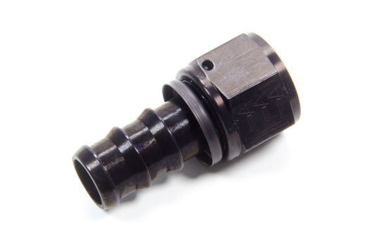 Aeroquip Fitting - Hose End - AQP Socketless - Straight - 12 AN Hose Barb to 12 AN Female - Aluminum - Black Anodized