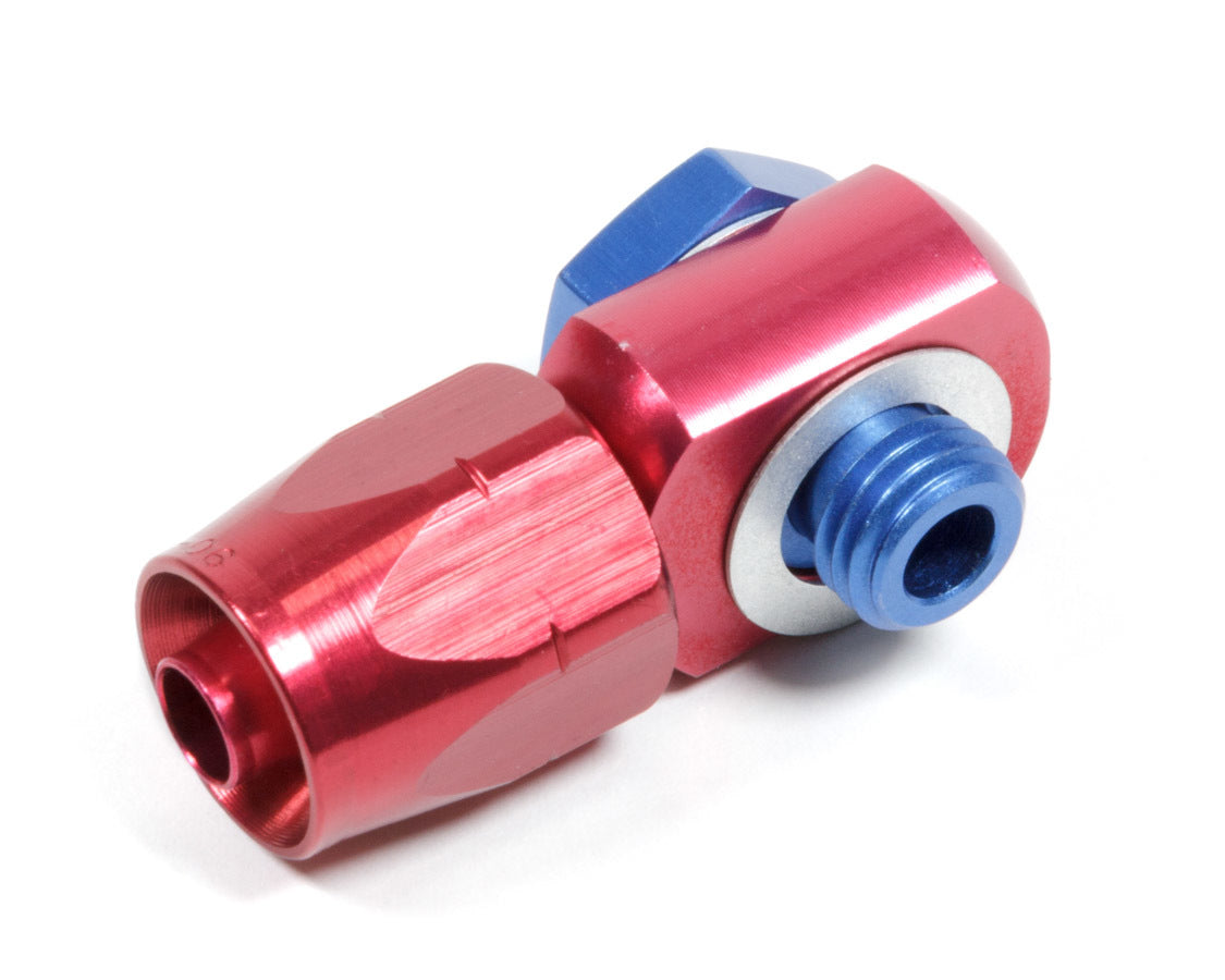 Aeroquip Fitting - Hose End - Banjo - Straight - 6 AN Hose to 12 mm x 1.50 Banjo - Aluminum - Blue / Red Anodized - Each