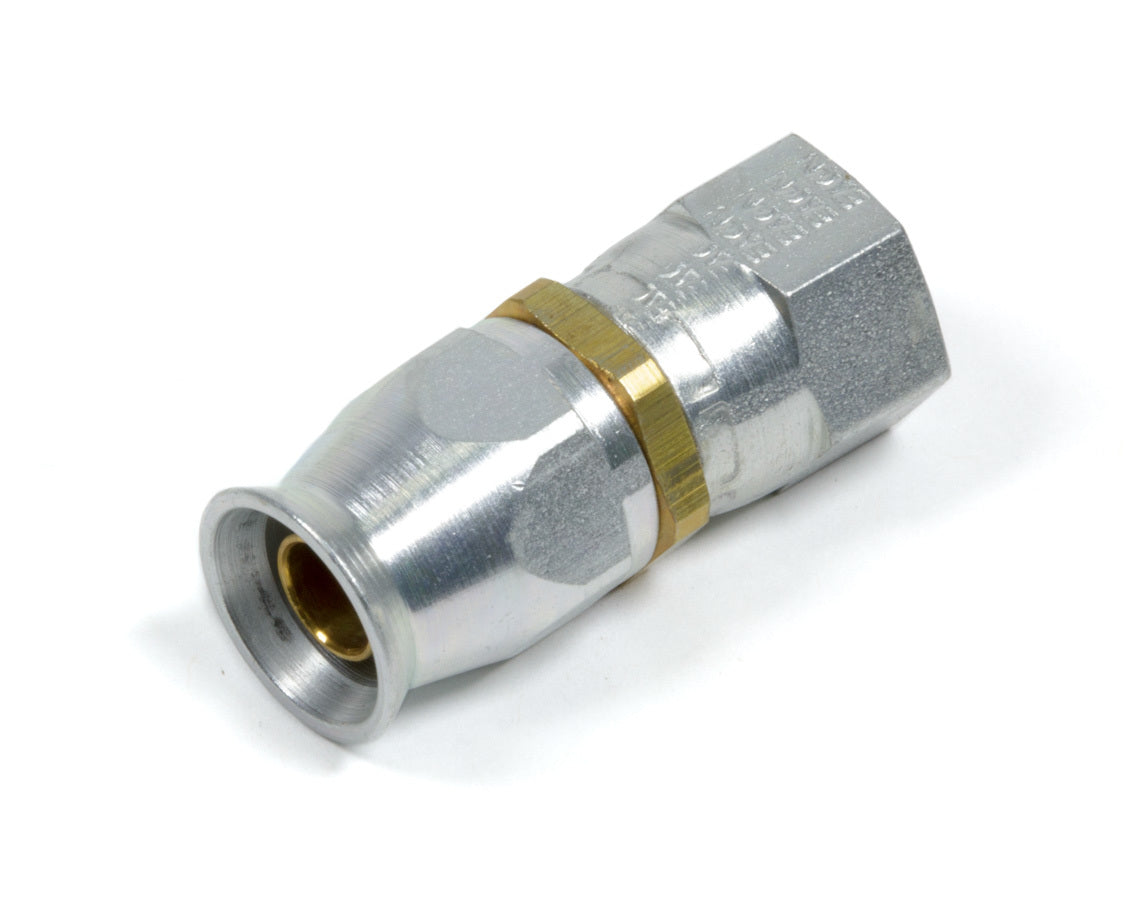 Aeroquip Fitting - Hose End - PTFE Racing Hose - Straight - 6 AN Hose to 6 AN Female - Steel - Natural - Each