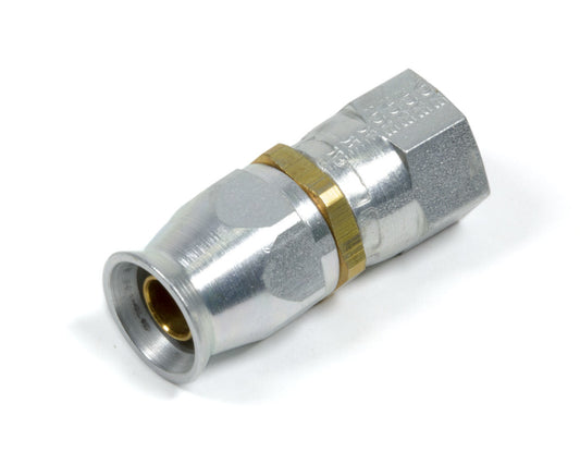Aeroquip Fitting - Hose End - PTFE Racing Hose - Straight - 6 AN Hose to 6 AN Female - Steel - Natural - Each