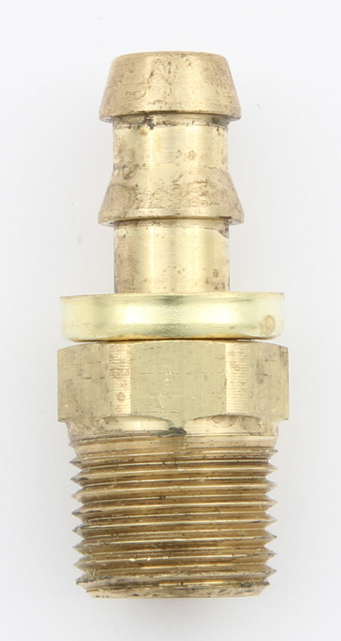 Aeroquip Fitting - Hose End - AQP Socketless - Straight - 6 AN Hose Barb to 3/8 in NPT Male - Brass - Each