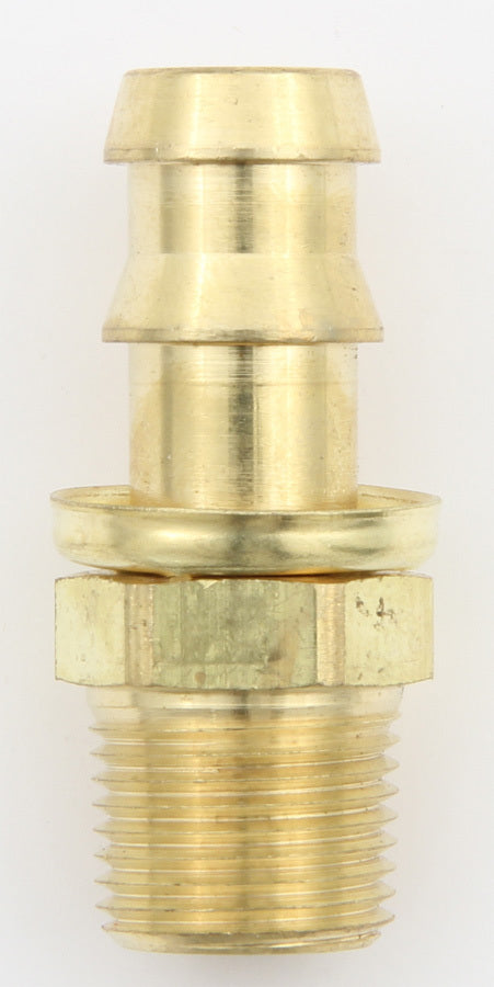 Aeroquip Fitting - Hose End - AQP Socketless - Straight - 8 AN Hose Barb to 3/8 in NPT Male - Brass - Each