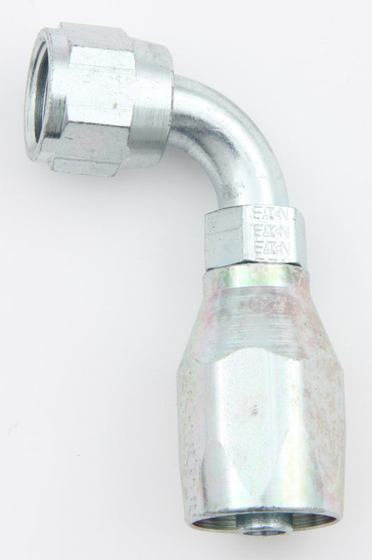 Aeroquip Fitting - Hose End - AQP High Pressure - 90 Degree - 6 AN Hose to 9/16-18 in Female - Steel - Natural - Each