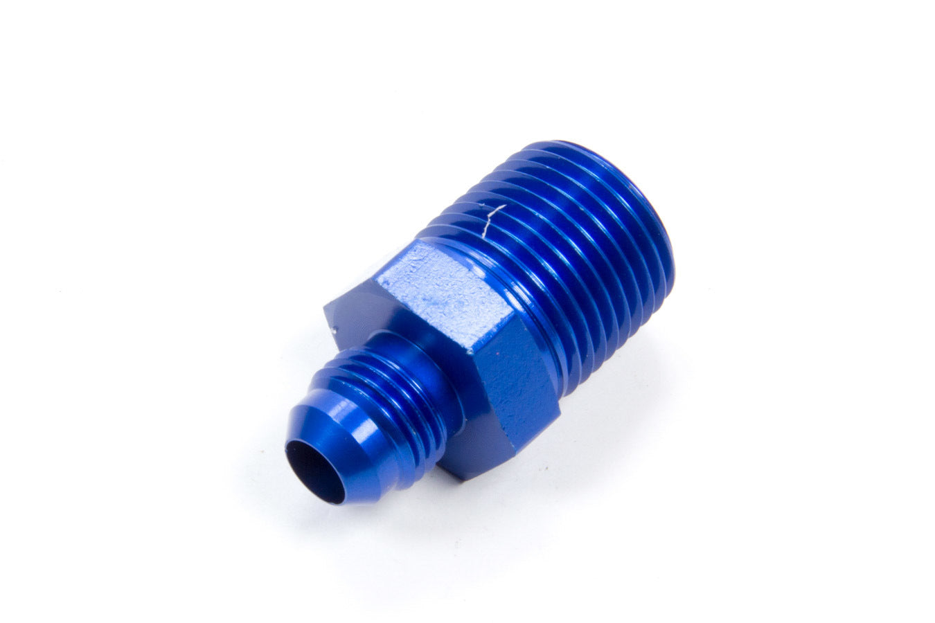 Aeroquip Fitting - Adapter - Straight - 6 AN Male to 1/2 in NPT Male - Aluminum - Blue Anodized - Each
