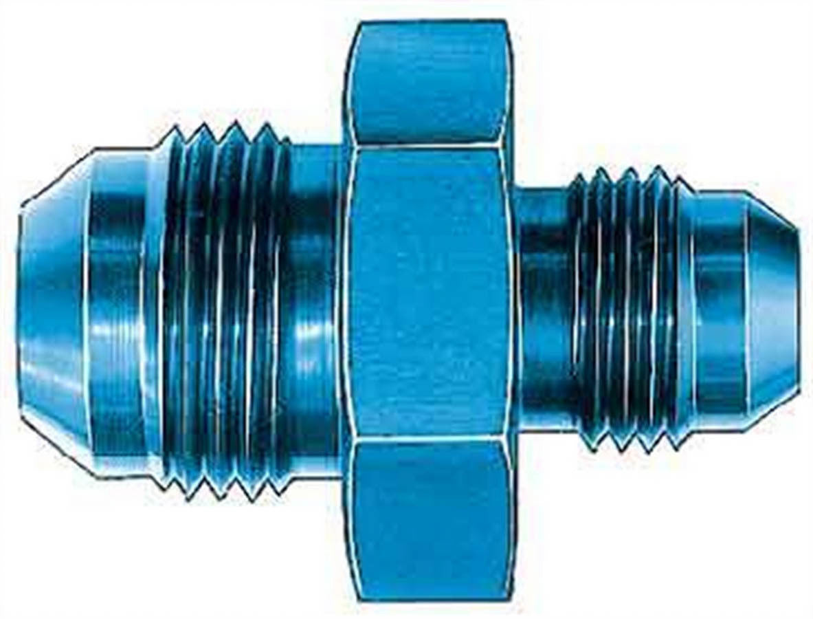 Aeroquip Fitting - Adapter - Straight - 8 AN Male to 4 AN Male - Aluminum - Blue Anodized - Each