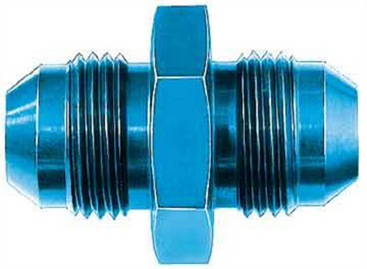 Aeroquip Fitting - Adapter - Straight - 4 AN Male to 4 AN Male - Aluminum - Blue Anodized - Each