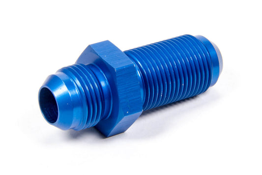 Aeroquip Fitting - Bulkhead - Straight - 10 AN Male to 10 AN Male Bulkhead - Aluminum - Blue Anodized - Each