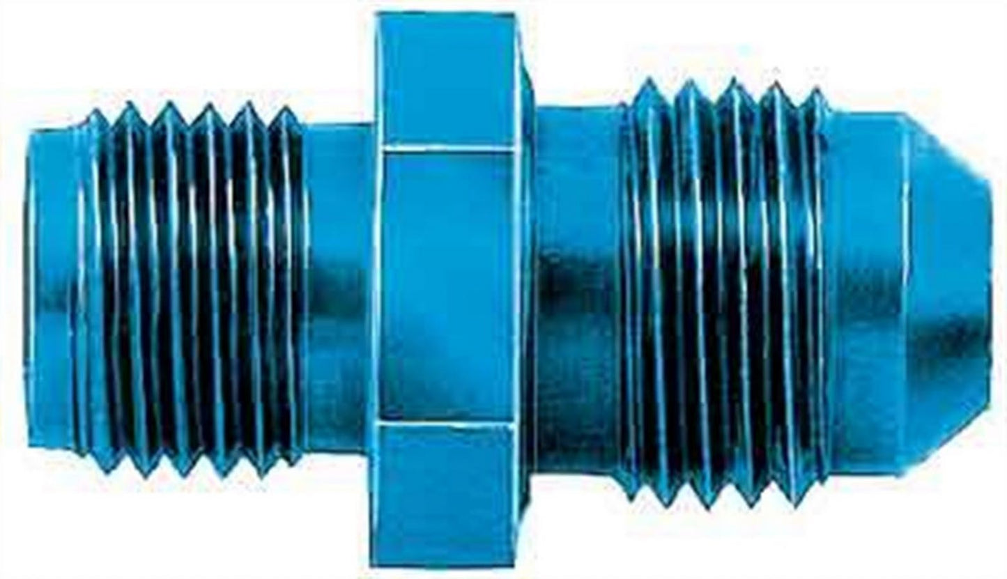 Aeroquip Fitting - Adapter - Straight - 6 AN Male to 1/2-20 in Inverted Flare Male - Aluminum - Blue Anodized - Each