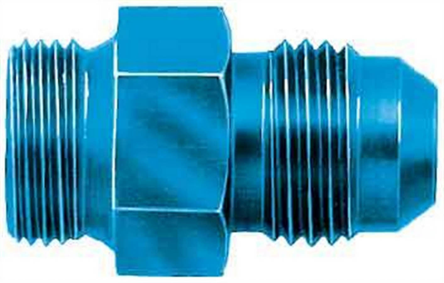 Aeroquip Carburetor Inlet Fitting - Straight - 6 AN Male to 9/16-24 in Male - Aluminum - Blue Anodized - Demon