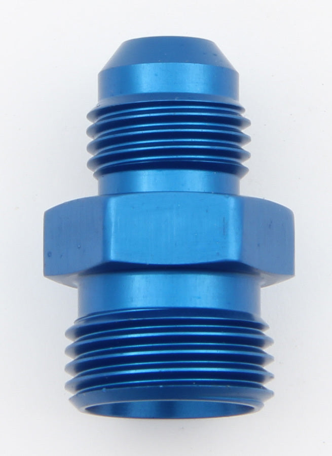 Aeroquip Fitting - Adapter - Straight - 6 AN Male to 12 mm x 1.50 Male - Aluminum - Blue Anodized - Each