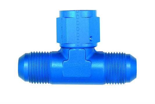 Aeroquip Fitting - Adapter Tee - 6 AN Female x 6 AN Male x 6 AN Male - Aluminum - Blue Anodized - Each