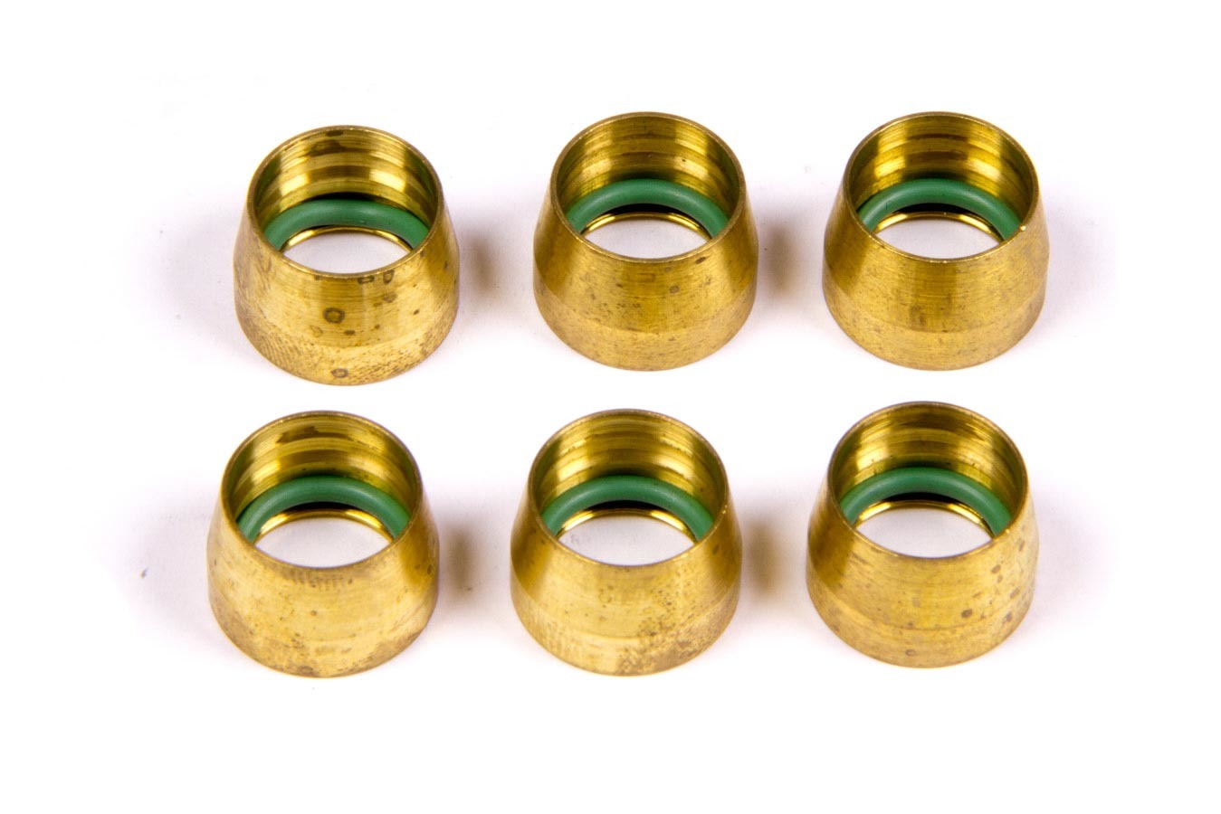 Aeroquip Compression Ferrule - 8 AN - Brass - AC Fittings - Set of 6