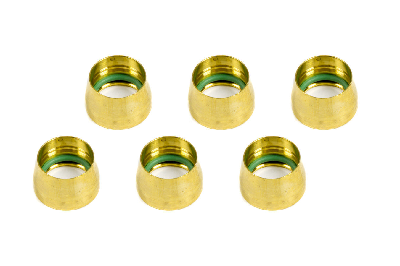 Aeroquip Compression Ferrule - 10 AN - Brass - AC Fittings - Set of 6