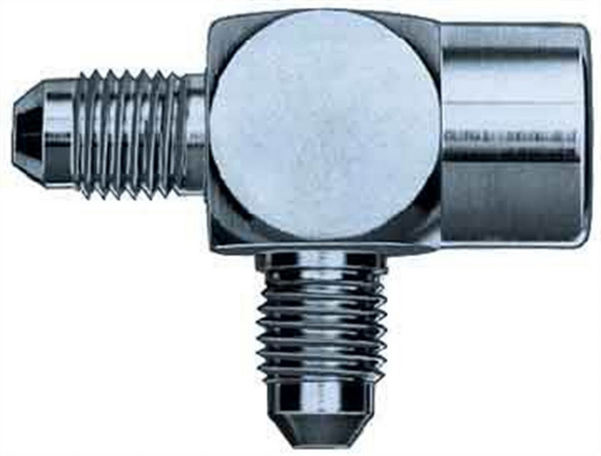 Aeroquip Fitting - Adapter Tee - 1/8 in NPT Female x 3 AN Male x 3 AN Male - Steel - Zinc Plated - Each