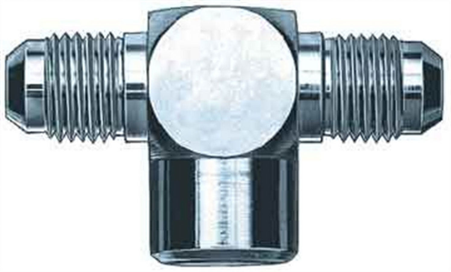Aeroquip Fitting - Adapter Tee - 1/8 in NPT Female x 3 AN Male x 3 AN Male - Steel - Zinc Plated - Each