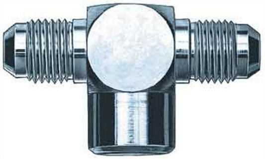 Aeroquip Fitting - Adapter Tee - 1/8 in NPT Female x 3 AN Male x 3 AN Male - Steel - Zinc Plated - Each