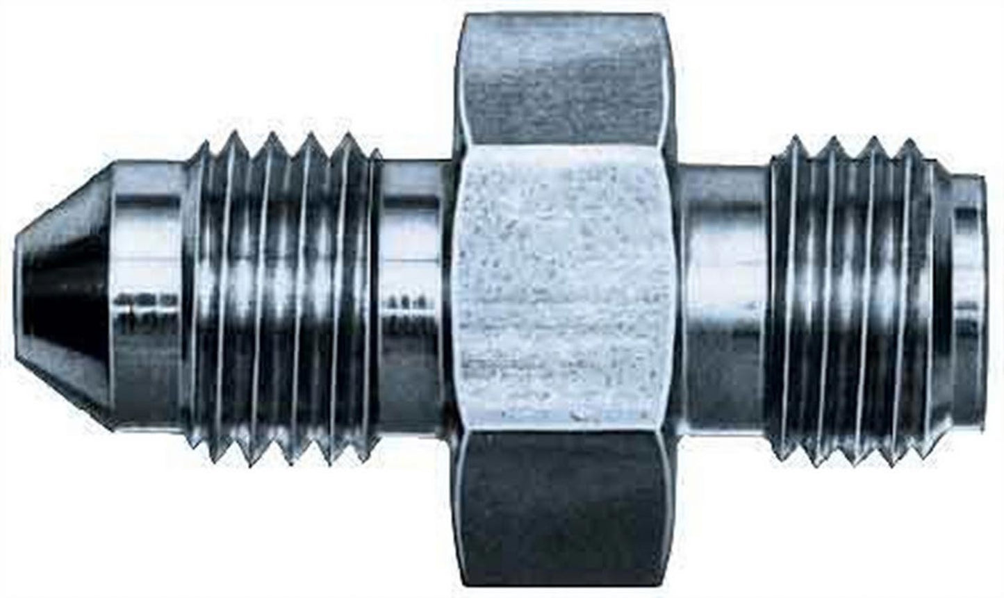 Aeroquip Fitting - Adapter - Straight - 4 AN Male to 3/8-24 in Inverted Flare Male - Steel - Zinc Oxide - 3/16 in