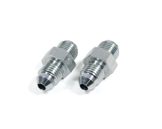 Aeroquip Fitting - Adapter - Straight - 4 AN Male to 7/16-24 in Inverted Flare Male - Steel - Zinc Oxide - Hardline -