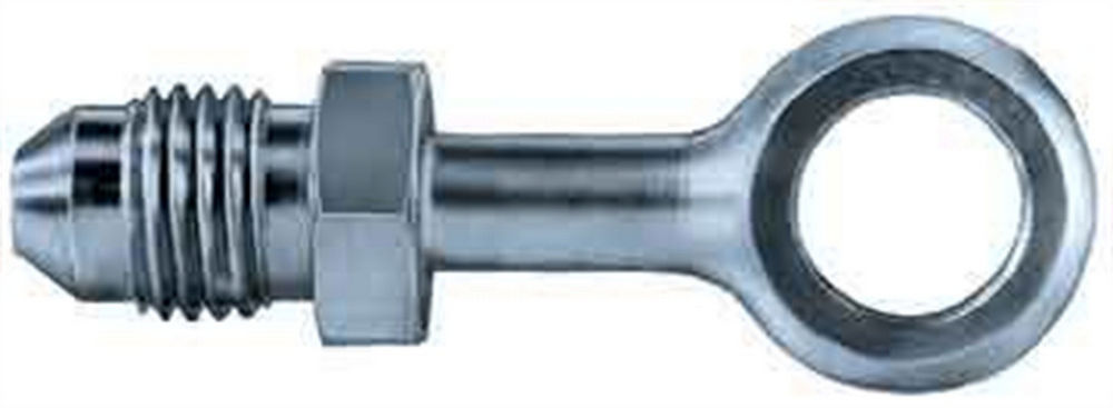 Aeroquip Fitting - Adapter Banjo - Straight - 4 AN Male to 10 mm Banjo - Steel - Zinc Oxide - Pair