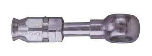 Aeroquip Fitting - Hose End - Banjo - PTFE Racing Hose - Straight - 3 AN Hose to 10 mm Banjo - Steel - Natural - Each