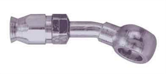 Aeroquip Fitting - Hose End - Banjo - PTFE Racing Hose - 17 Degree - 3 AN Hose to 10 mm Banjo - Steel - Natural - Each