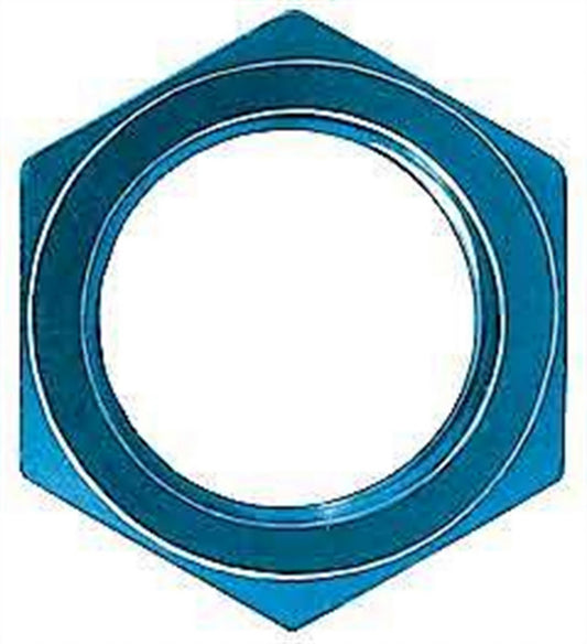 Aeroquip Bulkhead Fitting Nut - 3 AN - Aluminum - Blue Anodized - Pair