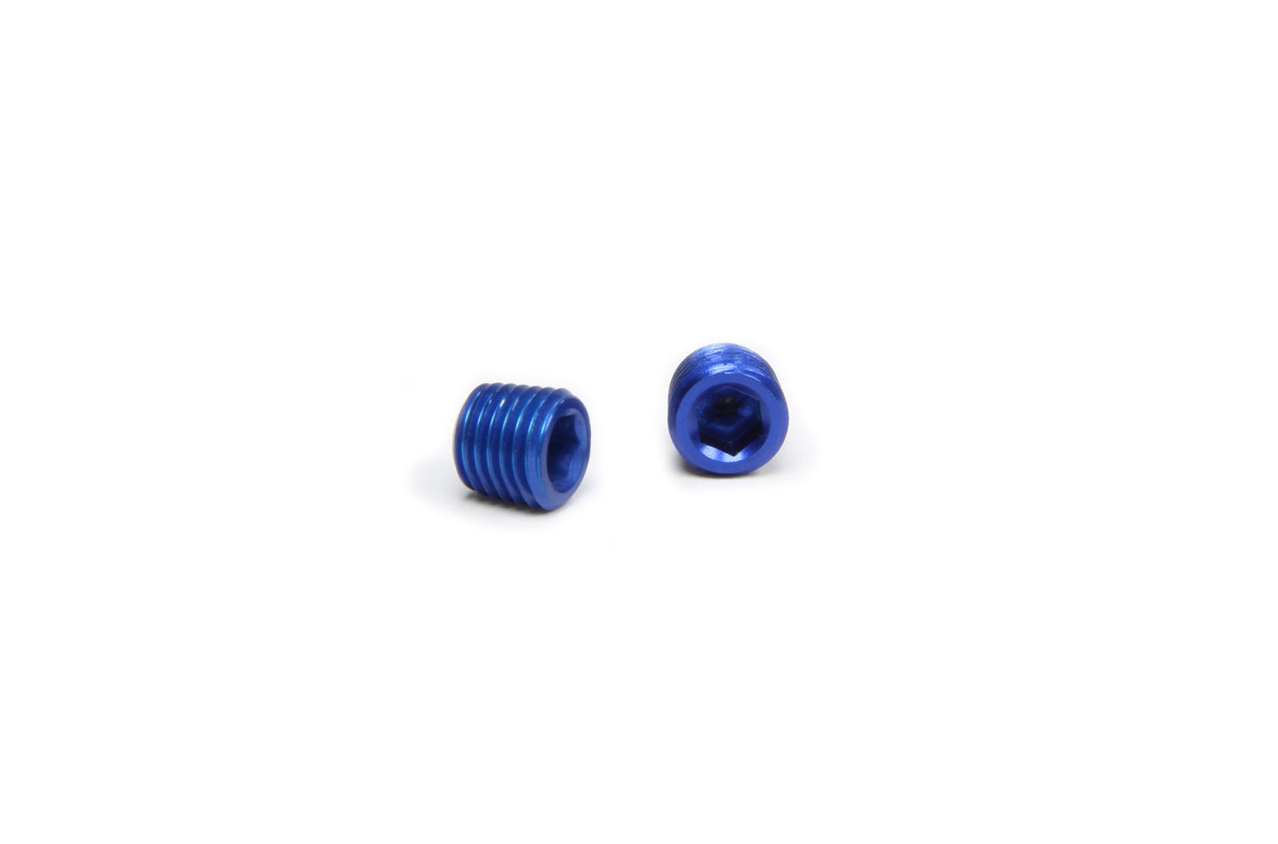 Aeroquip Fitting - Plug - 1/16 in NPT - Allen Head - Aluminum - Blue Anodized - Pair