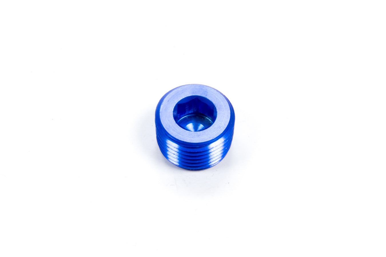 Aeroquip Fitting - Plug - 1/2 in NPT - Allen Head - Aluminum - Blue Anodized - Each