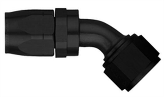 Aeroquip Fitting - Hose End - AQP/Startlite - 45 Degree - 16 AN Hose to 16 AN Female Swivel - Aluminum - Black