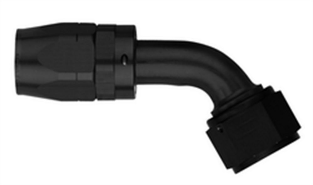 Aeroquip Fitting - Hose End - AQP/Startlite - 60 Degree - 6 AN Hose to 6 AN Female Swivel - Aluminum - Black Anodized