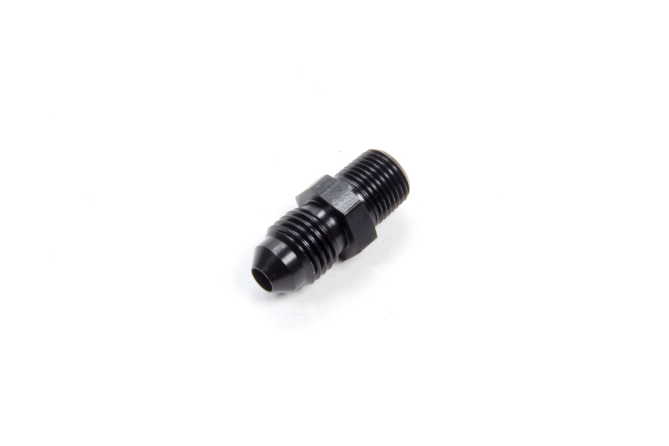Aeroquip Fitting - Adapter - Straight - 4 AN Male to 1/8 in NPT Male - Aluminum - Black Anodized - Each